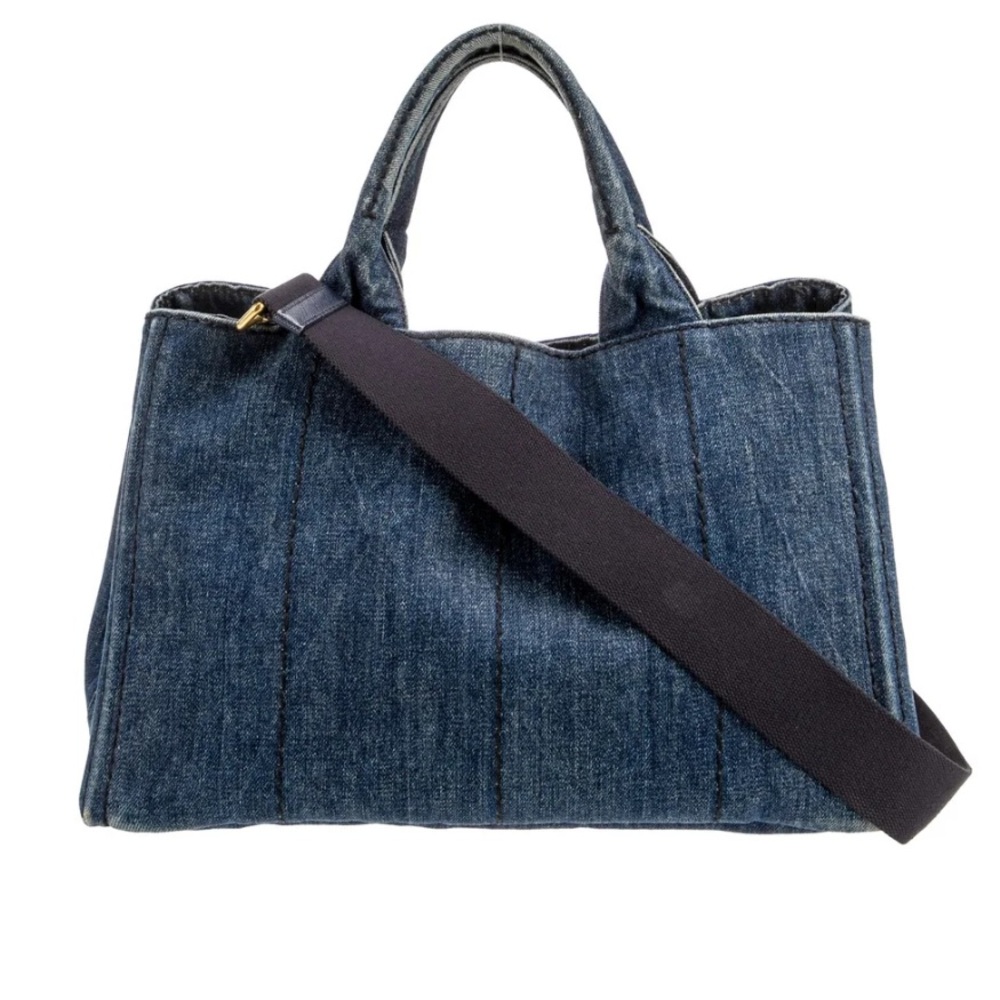 Prada Navy Blue Denim Handbag